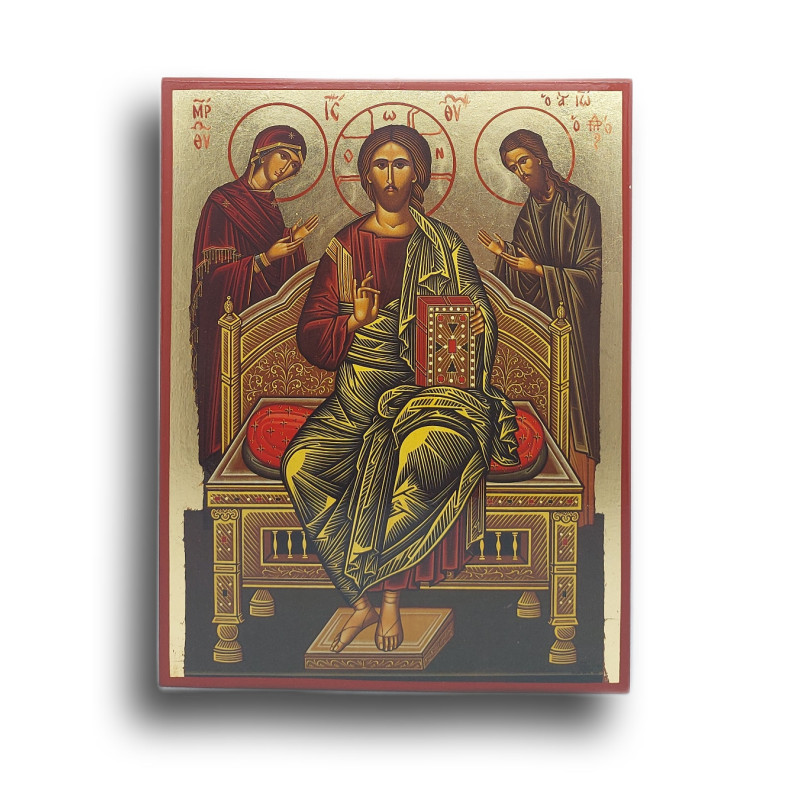 Ikona Deisis, Zobrazení Nebeské Přímluvy