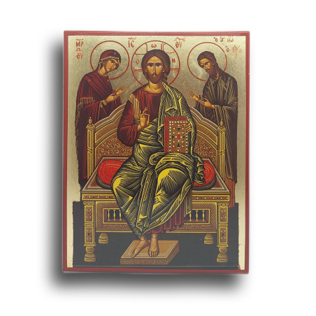 Ikona Deisis, Zobrazení Nebeské Přímluvy