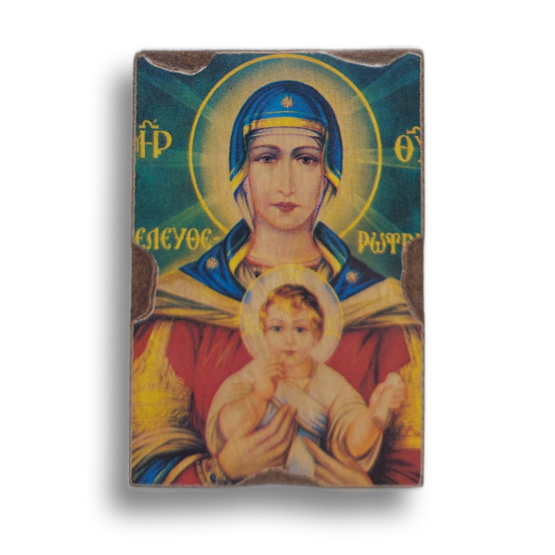 Magnetka s ikonou Přesvaté Bohorodice a Krista