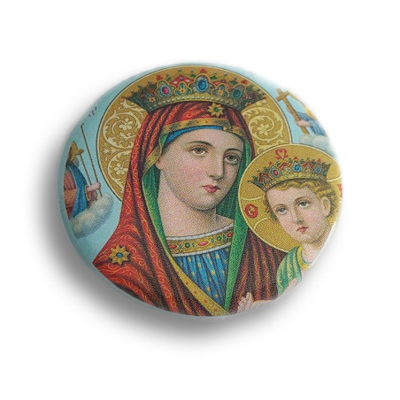 Kovové Odznáčky s Pannou Marií a Kristem