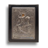 Kovová Ikona Sv. Jiří bojujícího s drakem