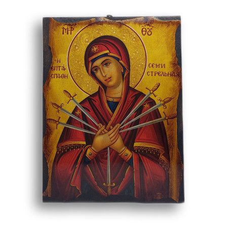 Ikona Panny Marie Sedmibolestné: Mistovské Dílo Řeckého Řemeslného Umění