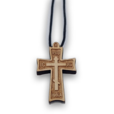 Dřevěný Byzantský Kříž NHKA na Krk: Symbol Víry a Vítězství