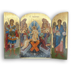 Triptych - Kristův Sestup do Podsvětí s Archandělem Gabrielem a Michaelem