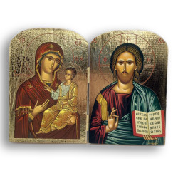 Diptych Přímluvná Panna Maria a Učitel Slova: Umělecký Skvost z Řecka