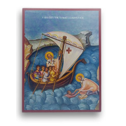 Ikona svatého Mikuláše zachraňující tonoucího