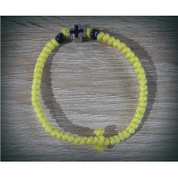 Řecký křesťanský modlitební náramek s kovovým křížem