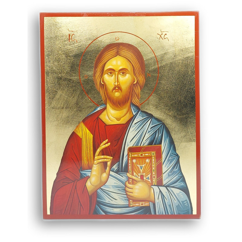 Ikona Krista Požehnání - Athoská Byzantská Kopie