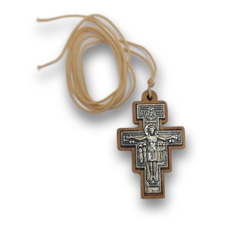 Řecký gravírovaný dřevěný kříž na krk B
