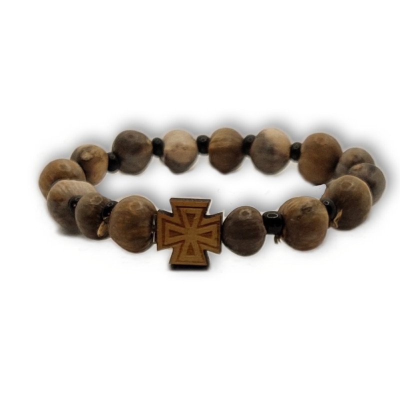 Náramek ze Slz Panny Marie s ortodoxním křížem