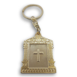 Klíčenka s Ikonou Panny Marie - Zlatý Rám, Stříbrná Ikona