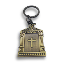 Klíčenka s Reliéfem Panny Marie a Krista - Bronzový Tón