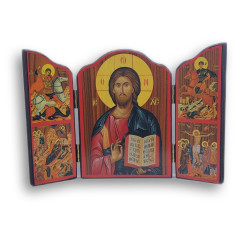 Triptych "Kristus Vševládce" se sv. Jiřím a sv. Demetriem