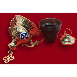 Ortodoxní vigilská olejová lampa - Zlatá barva