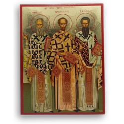 Ikona Svatých Otců - Řehoře, Jana Zlatoústého a Basila Velikého