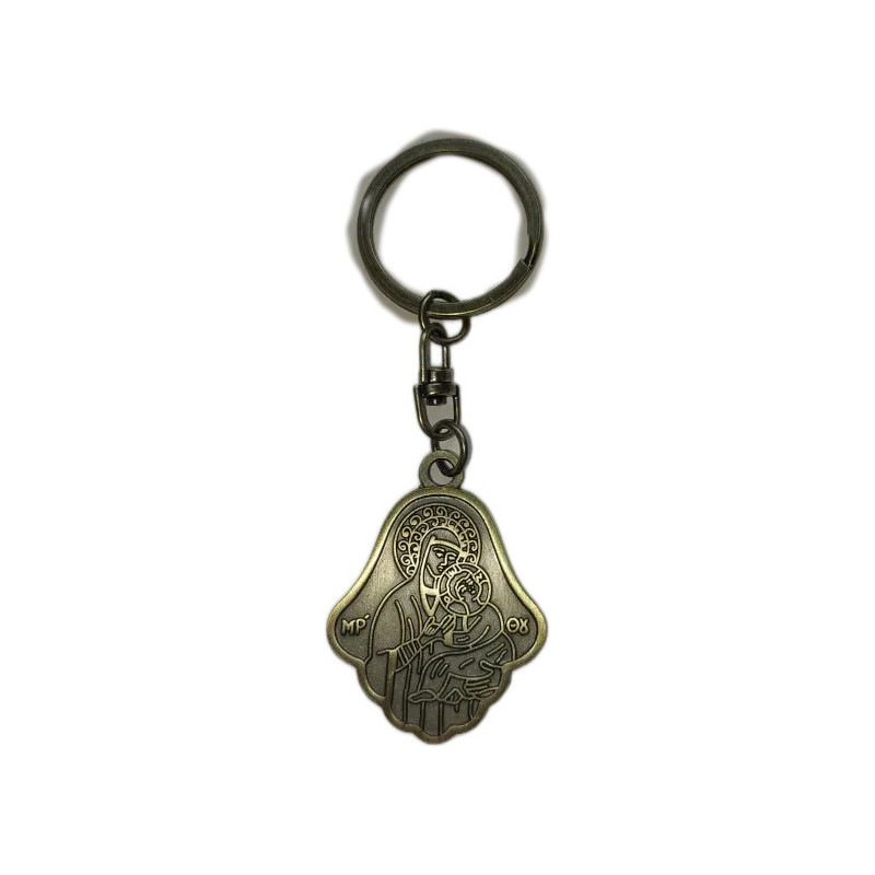 Klíčenka s Pannou Marií a Kristem na Dlani A