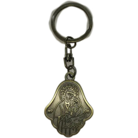 Klíčenka s Pannou Marií a Kristem na Dlani A