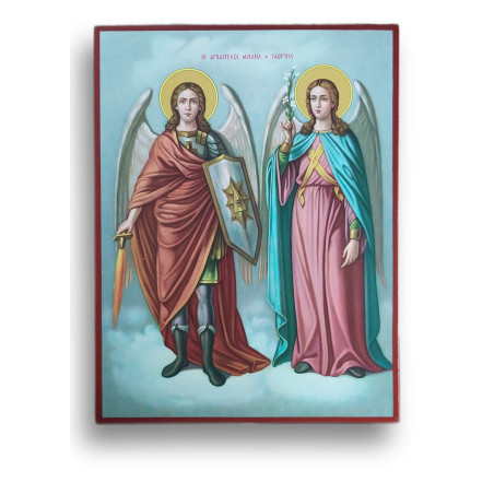 Ikona archanděla Michaela a Gabriela