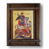 Malá Dřevěná Nalepovací Ikonka se Svatým Jiřím