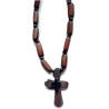 Východní Dřevěný Kříž s Korálky na Krk D