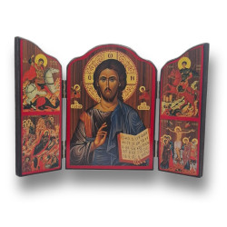 Triptych "Kristus Sóter" se sv. Jiřím a sv. Demetriem