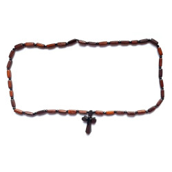 Východní Dřevěný Kříž s Korálky na Krk D
