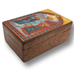 Dřevěná krabička s ikonou Zvěstování Panny Marie I.