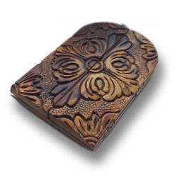 Dřevěný diptych s ikonou Bohorodičky a Krista Pantokratora