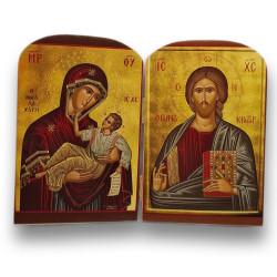 Diptych Bohorodičky a Krista Pantokratora – Ikony Velké milosti