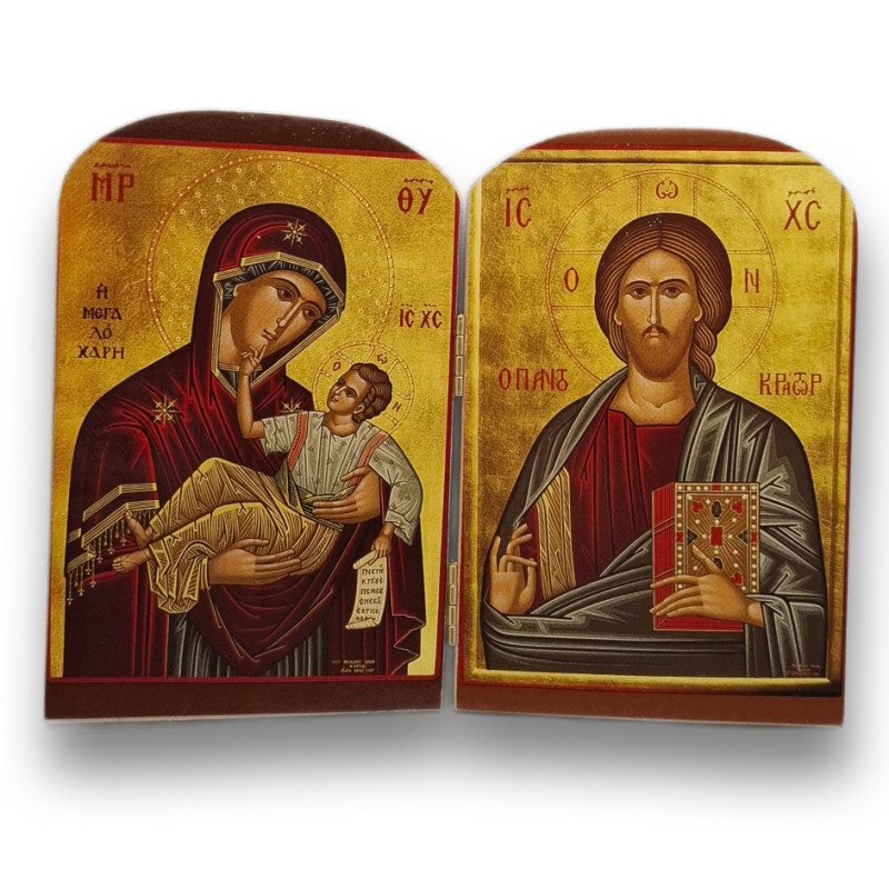 Diptych Bohorodičky a Krista Pantokratora – Ikony Velké milosti