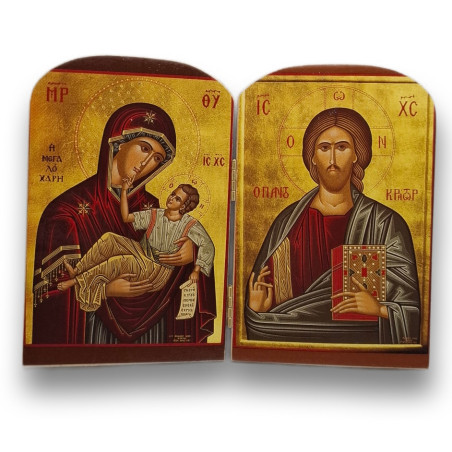 Diptych Bohorodičky a Krista Pantokratora – Ikony Velké milosti