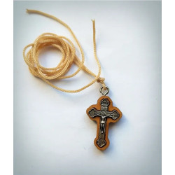 Dřevěný křížek na krk s gravírováním - Ruční řecké umění