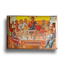 Dřevěná krabička s ikonou Poslední večeře Páně III