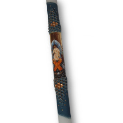 Ručně zdobená paschální svíce s ikonou Kristova sestupu