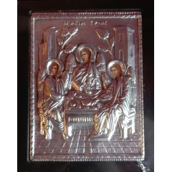 Kovová ikona Svaté Trojice
