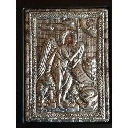 Kovová ikona Jana Křtitele