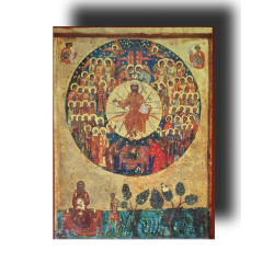 Freska „Kristus uprostřed všech svatých“ – věčné společenství nebe a země