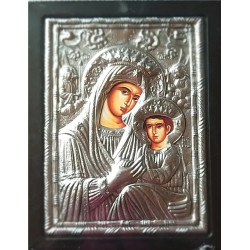 Kovová ikona Bohorodice Anaggenisis