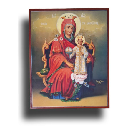 Ikona Panny Marie „Růže všeho stvoření“ – Královna s Dítětem z Hory Athos