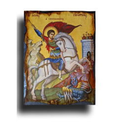 Ikona svatého Jiří – Vítěz nad drakem, ochránce v boji