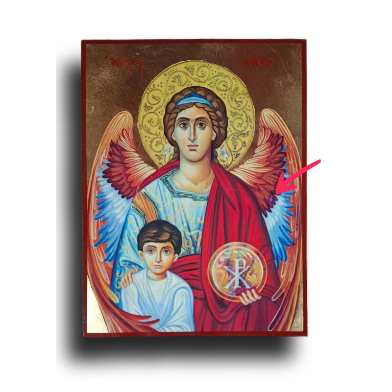 Ikona svatého archanděla Michaela – s drobným poškozením