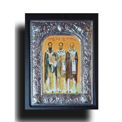 Ikona Tří svatých hierarchů – Basil Veliký, Řehoř Bohoslovec a Jan Zlatoústý