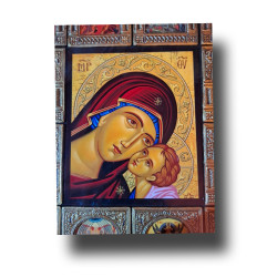 Ikona Panny Marie s Dítětem a 12 výjevy ze života Krista a Bohorodičky