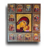 Ikona Panny Marie s Dítětem a 12 výjevy ze života Krista a Bohorodičky