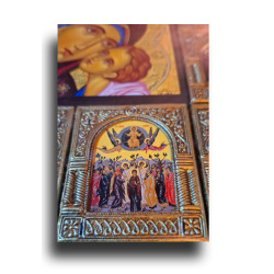 Ikona Panny Marie s Dítětem a 12 výjevy ze života Krista a Bohorodičky