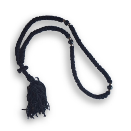 Čotky – 100 uzlů, délka 36 cm – Ručně pletený modlitební provaz