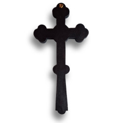 Dřevěný žehnací kříž – s pozlaceným pozadím a možností zavěšení