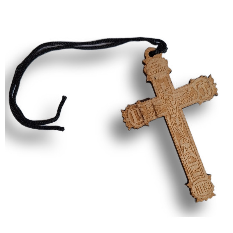 Ochranný dřevěný kříž z Athosu (11 × 7 cm)