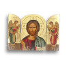 Pozlacený řecký triptych - Žehnající Kristus, 10 x 7 cm