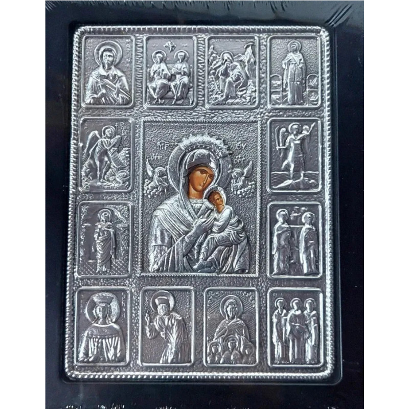 Kovová ikona Panny Marie - Ikonostas II.